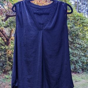 Alfani Black V-Neck Top Size XL Extra-Large